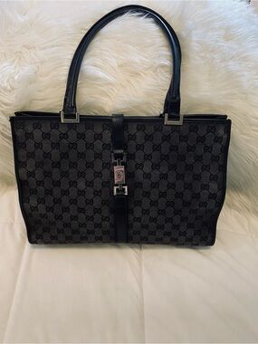 Gucci Jackie Large Tote Bag with Certificate of Authenticity Early 2000 Vintage